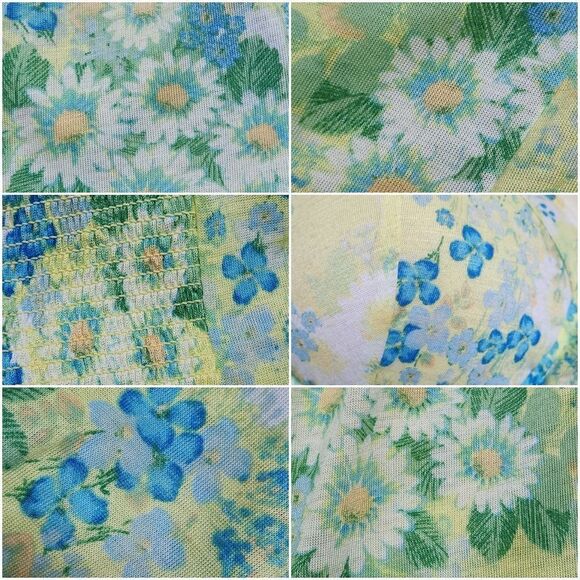 🔺️True Freedom Green, Blue, & Yellow Floral Alexandra Corset Top Large - Picture 9 of 12